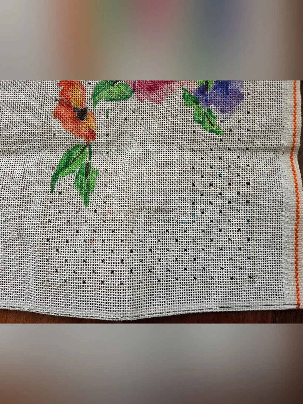 Needlepoint hand painted